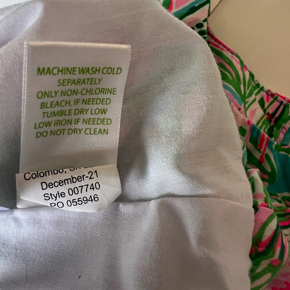 Lilly Pulitzer Pink and Green Floral Kids Dress - Picture 3 of 11